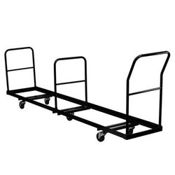 Flash Furniture NG-DOLLY-309-50-GG Folding Chair Dolly w/ 50 Chair Capacity - Steel, Black