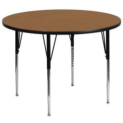Flash Furniture XU-A60-RND-OAK-T-A-GG 60" Round Activity Table - Laminate Top, Oak, Brown