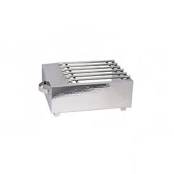 Eastern Tabletop 3264HG Butane Stove Cover Up - 11" x 14 1/2" x 4 1/2", Hammered Stainless Steel