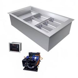 Hatco CWBR-3 45" Drop-In Refrigerator w/ 3 Pan Capacity, Remote, 120v, Drain & Remote Condenser, Stainless Steel