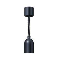 Hatco 69 1/2" Ceiling Mount Heat Lamp - Retractable Cord, Lower Switch, Bold Black, 120v, Holds (1) 250 Watt Bulb, DL-400-RL