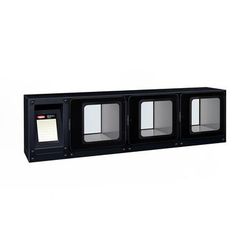 Hatco F2G-22-C 4 Compartment Countertop Heated Food Locker - 44 1/8"W x 23 1/8"D x 31 2/3"H, 120v, 12 Lockers, Black