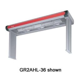 Hatco GR2AHL-66 Glo-Ray 69 1/2" High Watt Strip Warmer - Single Rod, Remote Control Required, 120v, Silver