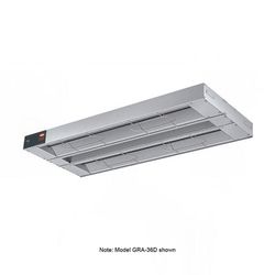 Hatco GRA-24D6 208 24" Standard Watts Infrared Strip Warmer - Double Rod, 1 Built In Toggle Control, 208v/1ph, Silver (Cord & Plug Not Included)