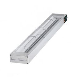 Hatco GRA36120TCCS 36" Standard Watts Infrared Strip Warmer - Single Rod, 1 Built In Toggle Control, Cord & Plug, 120v, Silver