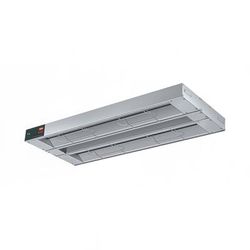 Hatco GRAH-144D6 240 144" High Watts Infrared Strip Warmer - Double Rod, 2 Built In Toggle Control, 240v/1ph, Silver (Cord & Plug Not Included)