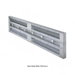 Hatco GRAL-54D3 208 54" Standard Watts Infrared Strip Warmer - Double Rod, 3 Built In Toggle Control, 120/208v/1ph, Silver