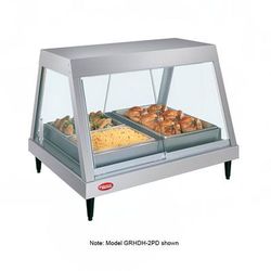 Hatco GRHDH-4P 208 58 1/2" Full Service Countertop Heated Display Case - 1 Shelf, 208v/1ph, Humidity Chamber, Silver
