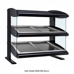 Hatco HZMS-54D 57 9/10" Self Service Countertop Heated Display Shelf - 2 Shelves, 120v/208v/1ph, Black