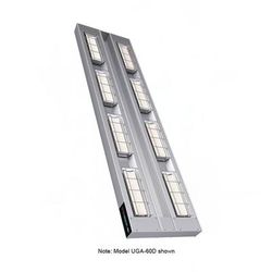Hatco UGA-24D3 240 24" Standard Watt Ceramic Strip Warmer - Double Tile, Remote Toggle Control, 240v/1ph, Silver