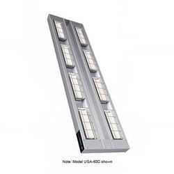 Hatco UGA-54D3 208 54" Standard Watt Ceramic Strip Warmer - Double Tile, Remote Toggle Control, 208v/1ph, Silver