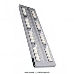 Hatco UGAH-60D3 208 60" High Watt Ceramic Strip Warmer - Double Tile, Remote Toggle Control, 208v/1ph, Silver