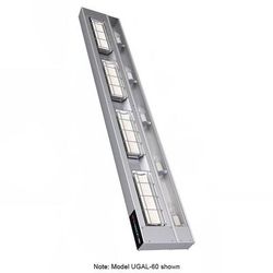 Hatco UGAL-18 240 18" Standard Watt Ceramic Strip Warmer - Single Tile, Remote Toggle Control, 120/240v/1ph, Silver