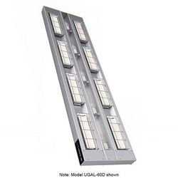 Hatco UGAL-42D6 208 42" Standard Watt Ceramic Strip Warmer - Double Tile, Remote Toggle Control, 120/208v/1ph, Silver