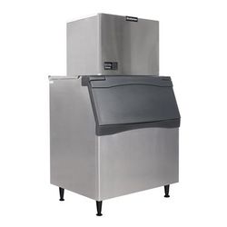 Scotsman MC0530SW-1/B842S/KBT29 500 lb Prodigy ELITE Half Cube Commercial Ice Machine w/ Bin - 778 lb Storage, Water Cooled, 115v, Stainless Steel