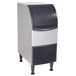 Scotsman UN1215AX-1 15"W Nugget Undercounter Commercial Ice Machine - 129 lbs/day, Air Cooled, Gravity Drain, 115v, Built In Bin, Stainless Steel