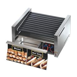 Star 50SCBD 50 Grill-Max Hot Dog Roller Grill w/ Manual Controls - Slanted Top, 120v, Stainless Steel