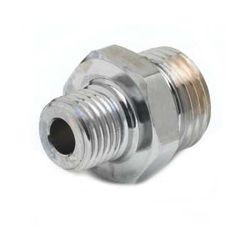 T&S 172A Adapter, 1/4" NPT Male x 3/4 14 UN Male, Chrome