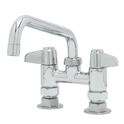 T&S 5F-4DLX08 Deck Mount Faucet - 8" Swivel Spout, 4" Centers