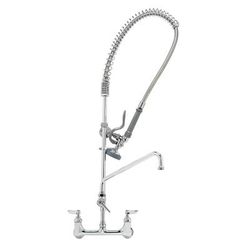 T&S B-0133-ADF14-B 37 5/8"H Wall Mount Pre Rinse Faucet - 1 3/20 GPM, Base with Nozzle, Stainless Steel