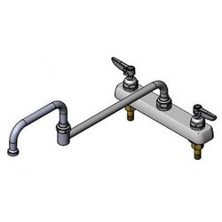 T&S B-1135 Splash Mount Faucet w/ 18" Double Jointed Swing Nozzle