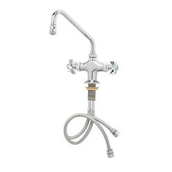 T&S BL-5750-01 Lab Vertical Mixing Faucet w/ 9" Nozzle, 4 Arm Handle, Chrome