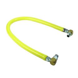 T&S HG-2C-36S 36" Gas Connector Hose w/ 1/2" Male/Male Couplings, Stainless Steel