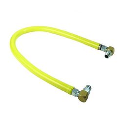 T&S HG-2D-24S 24" Gas Connector Hose w/ 2 SwiveLink Swivels & (2) 90Â° Elbows - 3/4" Connection, Stainless Steel