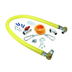 T&S HG-2D-48SK 48" Gas Connector Kit w/ 2 SwiveLink Swivels & 90Â° Elbow - 3/4" Connection, Stainless Steel