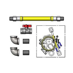 T&S HG-4F-48SK-FF 48" SwiveLink Gas Hose w/ Quick Disconnect & Cable Kit - 1 1/4" NPT