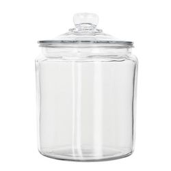 Anchor Hocking 85545AHG17 1/2 gal Heritage Hill Glass Jar w/ Lid, 0.5 Gallon, Clear