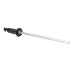 Winco K-34S 14" Round Premium Sharpening Steel w/ Ergonomic Polypropylene Handle
