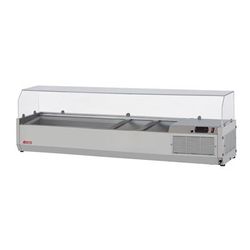 Turbo Air CTST-1200G-N 47 1/4" Countertop Sandwich/Salad Prep Table w/ Clear Hood, 115v, Stainless, Stainless Steel