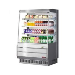 Turbo Air TOM-40MS-N 39 1/8" Vertical Open Air Cooler w/ 4 Levels, 115v, Stainless Steel