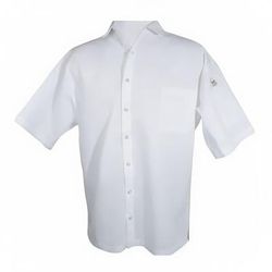 Chef Revival CS006WH-2X Poly Cotton Blend Cook Shirt, 2X, Pocket, Short Sleeve, White