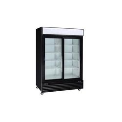 Kool-It KSM-50 52 2/5" 2 Section Glass Door Merchandiser - (2) Sliding Doors, 115v, Black