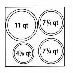 Nemco 67412 Adapter Plate w/ (2)7 1/4 qt, (1)4 1/8 qt & (1)11 qt Inset Holes For Model 6060A
