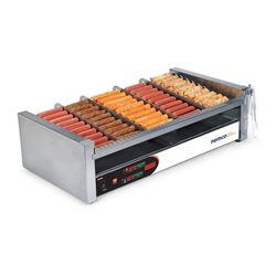 Nemco 8250SX-SLT 50 Hot Dog Roller Grill w/ Manual Controls - Slanted Top, 120v, Stainless Steel