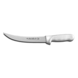 Dexter Russell S132N-8 SANI-SAFE 8" Breaking Knife w/ Polypropylene White Handle, Carbon Steel