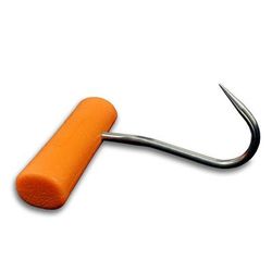 Dexter Russell T326 PLHO 5 1/2" Left Offset Hook, 1/4" dia., Hammer Handle, Orange