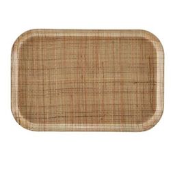 Cambro 1015204 Fiberglass Camtray Cafeteria Tray Insert - 15"L x 10 1/8" W, Rattan, Brown