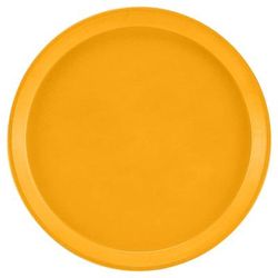 Cambro 1100504 11" Round Serving Camtray - Fiberglass, Mustard, Yellow