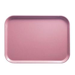 Cambro 1216409 Fiberglass Camtray Cafeteria Tray - 16 5/16" L x 12"W, Blush, Dishwasher Safe, Pink