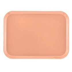Cambro 1318117 Fiberglass Camtray Cafeteria Tray - 17 3/4"L x 12 3/5" W, Dark Peach, Orange