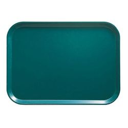 Cambro 16225414 Fiberglass Camtray Cafeteria Tray - 22 1/2"L x 16 1/2"W, Teal, Rectangular, Blue