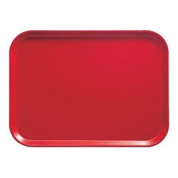 Cambro 1826510 Fiberglass Camtray Cafeteria Tray - 25 3/4"L x 17 4/5"W, Signal Red