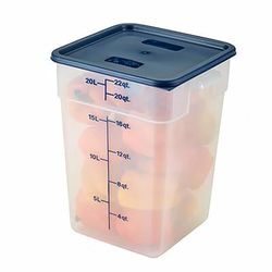 Cambro 22SFSPP190 22 qt Square Food Storage Container - CamSquare, Polypropylene, Translucent, Clear