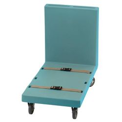 Cambro 2436UTHS401 600 lb Platform Truck - 41 3/4"L x 24 7/8"W, 2 Straps, Slate Blue