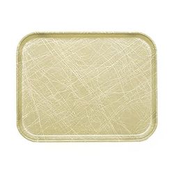 Cambro 46214 Fiberglass Camtray Cafeteria Tray - 6"L x 4 1/4"W, Abstract Tan, Beige