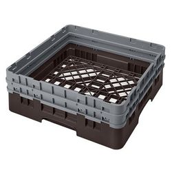 Cambro BR578167 Camrack Base Rack - (2)Extenders, 1 Compartment, 7 1/4"H, Brown, Full Size, Open Base Rack